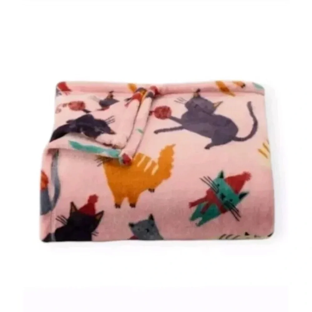 The Big One‎ Cozy Fall Cats Oversized Supersoft Throw Winter Fun 5ft x 6ft NEW